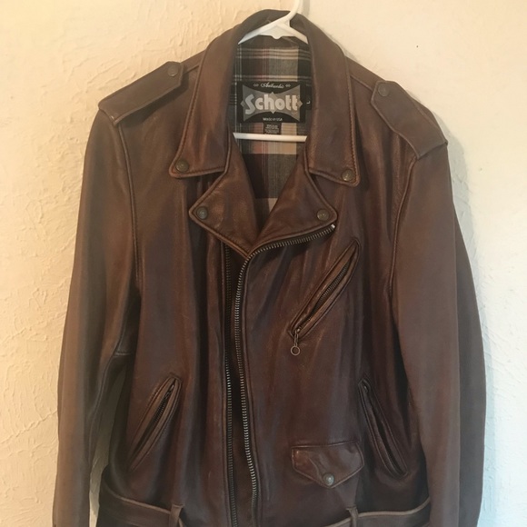 Schott NYC Leather Perfecto - Matte Brown